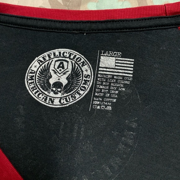 Women’s Affliction 3 quarter sleeve tee - Picture 3 of 3